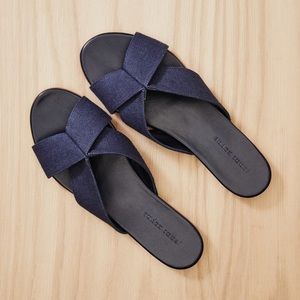 Jenni Kayne Linen Crossover Sandal